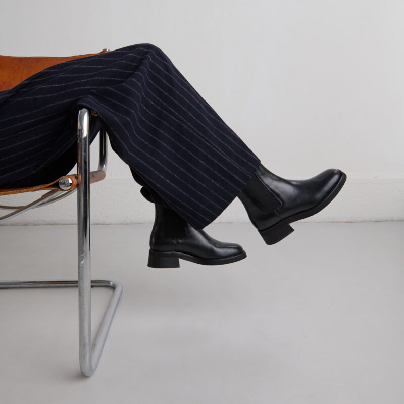 Boots à bouts arrondis et élastiques