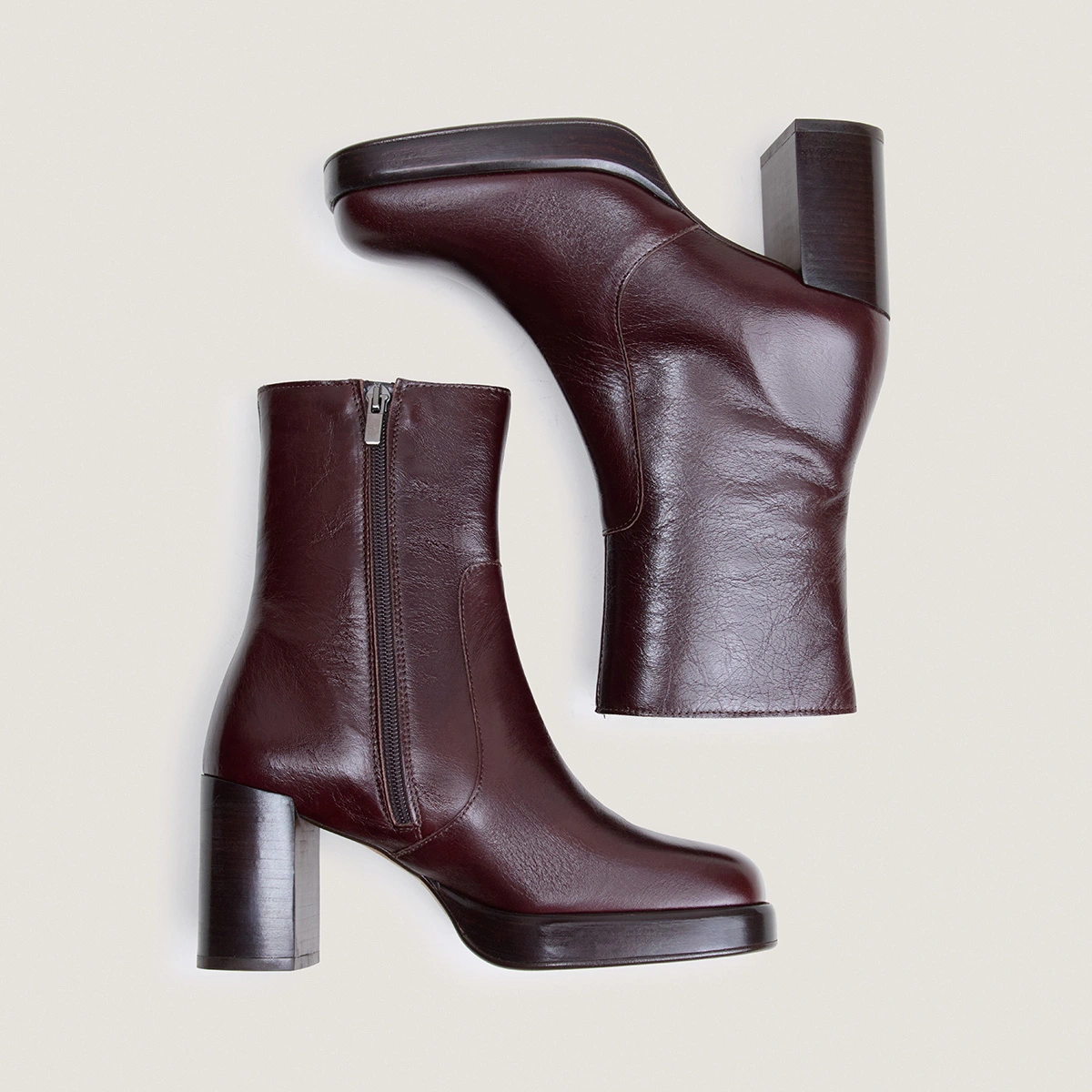 Bottines à plateformes et bouts carrés – Image 4